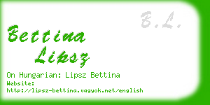 bettina lipsz business card